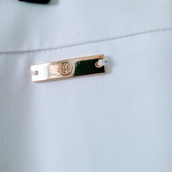 Tory Burch Side Zip White Cigarette Leg Trouser Pants Women's Size 0 - Picture 4 of 7